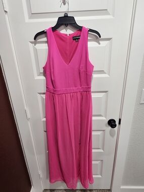 Addison Ross Bright Pink V-Neck Sleeveless Maxi Dress